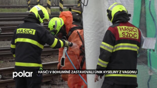Hasiči museli v Bohumíně zastavit únik kyseliny z železniční cisterny