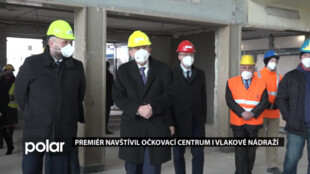 Premiér navštívil v Havířově nejmodernější očkovací centrum i vlakové nádraží