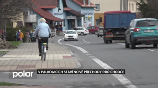 Rušnou cestu v Palkovicích budou lidé překonávat bezpečněji po nových přechodech