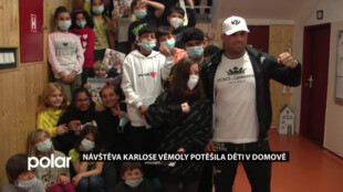 Děti v domově ve Vrbně pod Pradědem navštívil slavný bojovník MMA Karlos Vémola