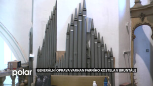 Největší varhany v Bruntále v kostele Nanebevzetí Panny Marie procházejí generální opravou