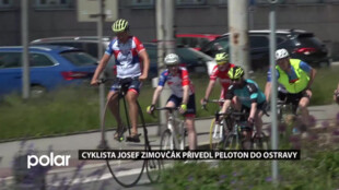 Legendární cyklista Josef Zimovčák přivedl peloton do Ostravy. V rámci charitativní akce objíždí celou zemi