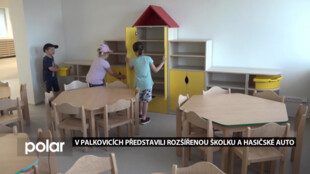 V Palkovicích představili rozšířené prostory mateřské školy a nové hasičské auto