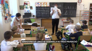 Knihovnická lekce se odehrála ve třídě prvňáčků