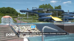 V Aquaparku Olešná se mohou lidé nechat zdarma a na počkání otestovat