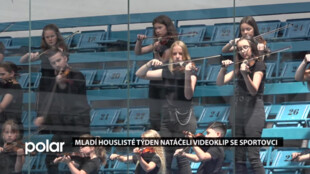 Mladí houslisté ze skupiny The Strings v Havířově týden natáčeli videoklip se sportovci