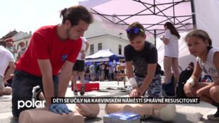 Děti se učily na karvinském náměstí správně resuscitovat