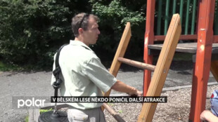 Další vandalismus v Bělském lese. Výsledkem je zničená lanovka a vyvrácené surikaty