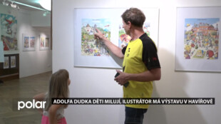 Adolfa Dudka děti milují, ilustrátor má nyní výstavu v Havířově