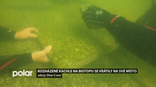 Rozházené kachle na biotopu se vrátily na své místo