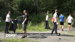 Hokejisté A-týmu z Havířova pomohli přírodě, uklidili nepořádek kolem Sušanských rybníků