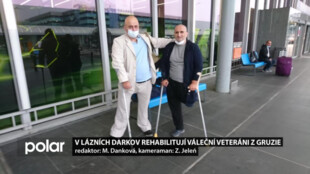 Váleční veteráni z Gruzie, kteří ve válce přišli o končetiny, přijeli do Lázní Darkov