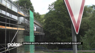 Oprava mostu umožní cyklistům bezpečně odbočit směrem na Straník a Čerťák