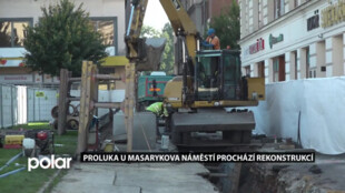 Proluka u Masarykova náměstí v Ostravě prochází rekonstrukcí. Bude ji pak možno lépe využívat