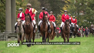 Hubertova jízda potěšila v Karviné rodiny s dětmi