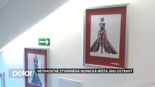 Ilustrace a návrhy oděvů inspirované ikonickými místy Ostravy-Jihu. Práce studentů překvapily