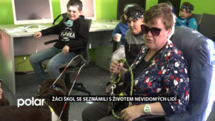 Žáci havířovských škol si mohli vyzkoušet, jak vnímají svět nevidomí lidé