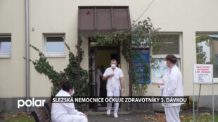 Zdravotníci ze Slezské nemocnice se očkují 3. dávkou vakcíny proti koronaviru. Proočkovány jsou  3/4 zaměstnanců
