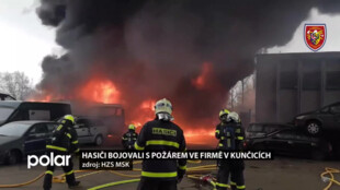 Hasiči bojovali s požárem ve firmě v Ostravě-Kunčicích, hustý dým byl vidět z velké dálky