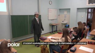 Studenti karvinského gymnázia si připomínali 17. listopad