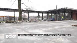 Na stavbě dopravního terminálu v Českém Těšíně se pracuje nepřetržitě