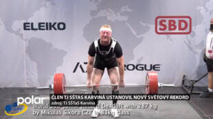 Člen TJ SŠTaS Karviná ustanovil nový světový rekord v mrtvém tahu výkonem 287 kg