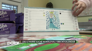 Žáci z Horní Suché namalovali obrázky pro obecní kalendář, za svá díla dostali odměnu