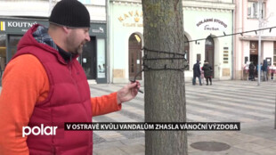 Vandalové poničili vánoční výzdobu v centru Ostravy. Na některých místech už se nerozsvítí