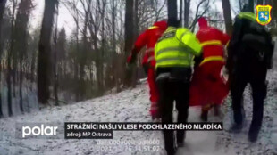 Strážníci našli v lese v -10°C podchlazeného mladíka. Prý se rozešel s dívkou