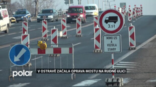 V Ostravě začala oprava mostu na Rudné ulici. Na řidiče čekají zácpy