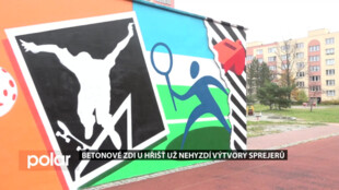 V Ostravě-Jihu esteticky ztvárňují betonové zdi u hřišť počmárané sprejery