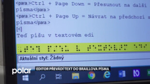 Editor převádí text do Braillova písma. Nevidomí si jej pak mohou vytisknout