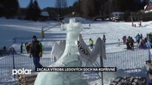 Na Kopřivné v Jeseníkách zahájili výrobu ledových soch, od těch na Pustevnách se budou lišit