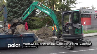 Na ulici Oráčova v Ostravě Jihu opravili silnici a chodník