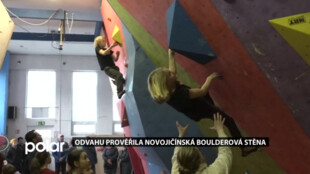 Odvahu malých lezců prověřila novojičínská boulderová stěna