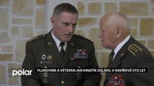 Plukovník a veterán Jan Ihnatík oslavil v Havířově sto let, z války na Ukrajině je smutný