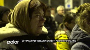 Ostrava opět vyšla na náměstí podpořit Ukrajinu. Poděkovat přišla i jedna z uprchlic