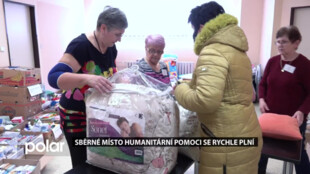 Sběrné místo humanitární pomoci pro Ukrajinu se v Karviné rychle plní