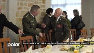 Plukovník a veterán Jan Ihnatík oslavil v Havířově sto let, přeje si jen mír