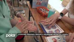 V Karviné překonali rekord v hromadné dezinfekci rukou
