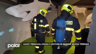 Hasiči trénovali zásah v historické budově Muzea Těšínska, narazili na tělo horníka