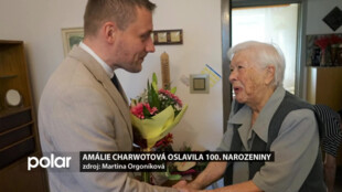 Obyvatelka Karviné Amálie Charwotová  oslavila 100. narozeniny