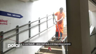 V Ostravě-Jihu čistí podchody. Používají k tomu speciální vysokotlakou myčku