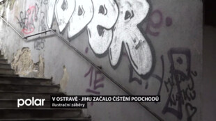 V Ostravě-Jihu začalo pravidelné čištění podchodů. Často v nich řádí sprejeři