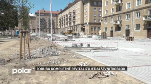 Vnitroblok mezi náměstím Jana Nerudy a Hlavní třídou v Ostravě-Porubě prochází kompletní rekonstrukcí