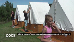 Na břehu Slezské Harty probíhá vodní dětský tábor s angličtinou