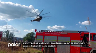 Krotit požár v Hřensku pomáhali i dobrovolní hasiči ze Studénky