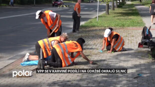 VPP se v Karviné podílí i na údržbě okrajů silnic, práce se koordinují se Správou silnic MSK