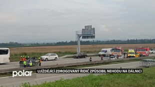 Ujíždějící zdrogovaný řidič způsobil nehodu na dálnici,  v některých úsecích se řítil až 230 km/h