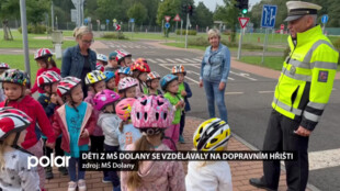 Děti z MŠ Dolany se vzdělávaly na dopravním hřišti